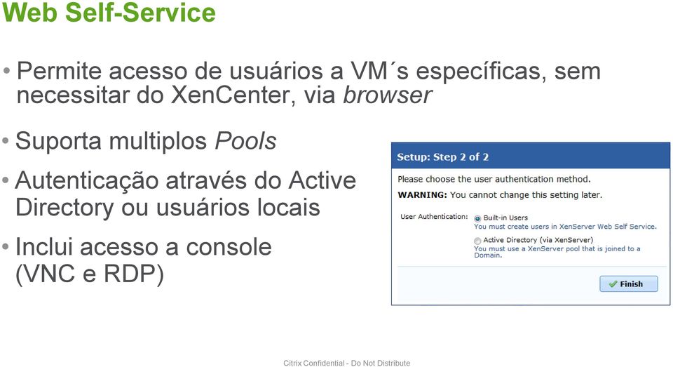 Autenticação através do Active Directory ou usuários locais