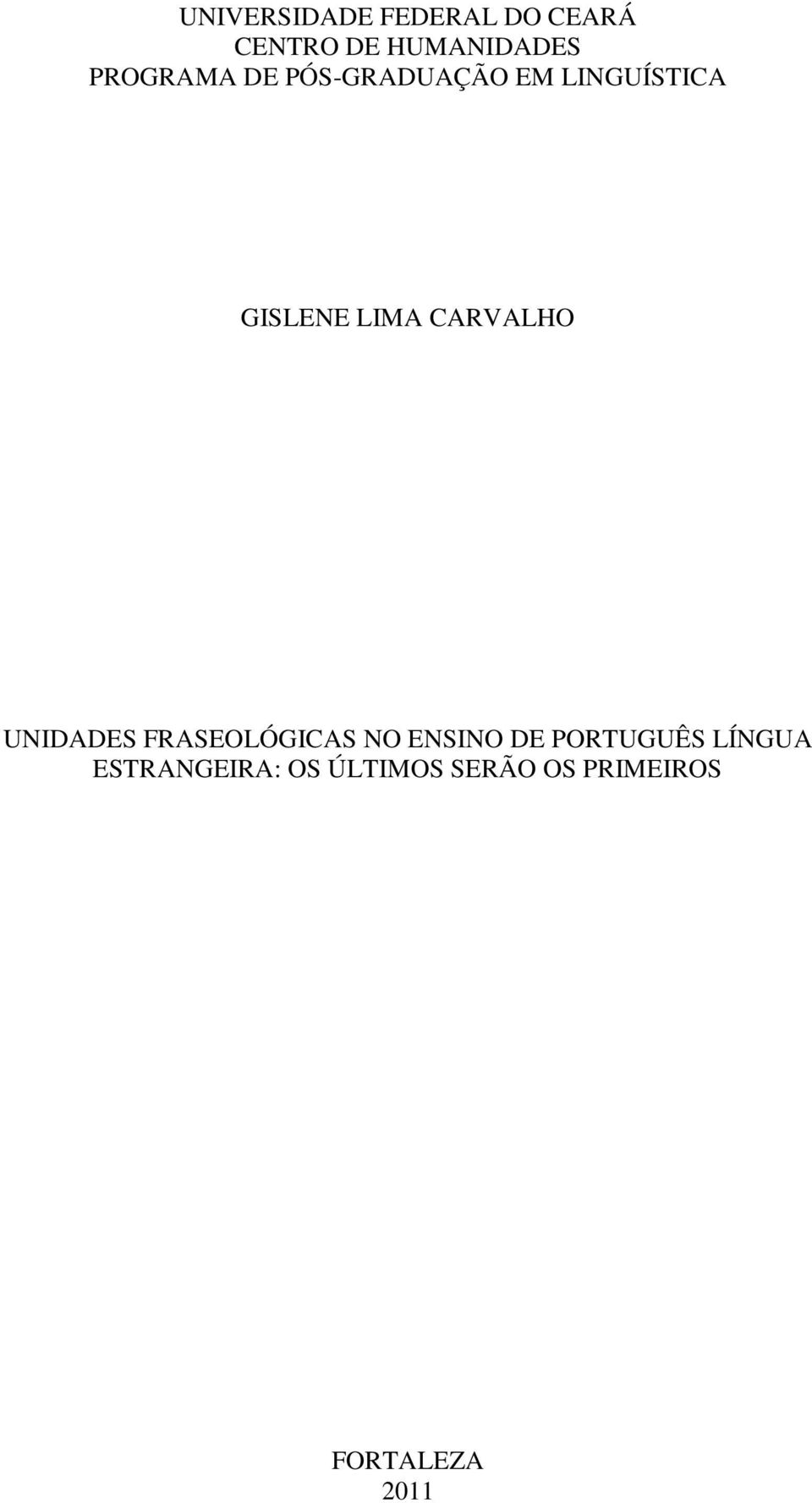 CARVALHO UNIDADES FRASEOLÓGICAS NO ENSINO DE PORTUGUÊS