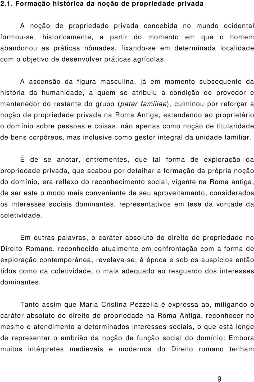 A ascensão da figura masculina, já em momento subsequente da história da humanidade, a quem se atribuiu a condição de provedor e mantenedor do restante do grupo (pater familiae), culminou por