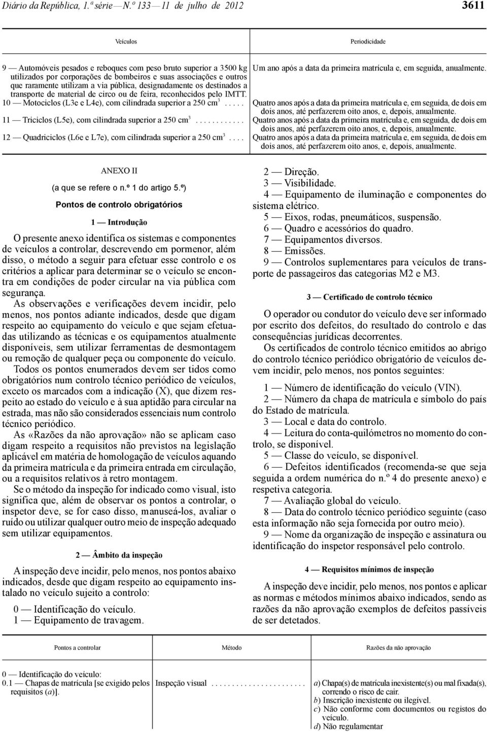 utilizados por corporações de bombeiros e suas associações e outros que raramente utilizam a via pública, designadamente os destinados a transporte de material de circo ou de feira, reconhecidos pelo