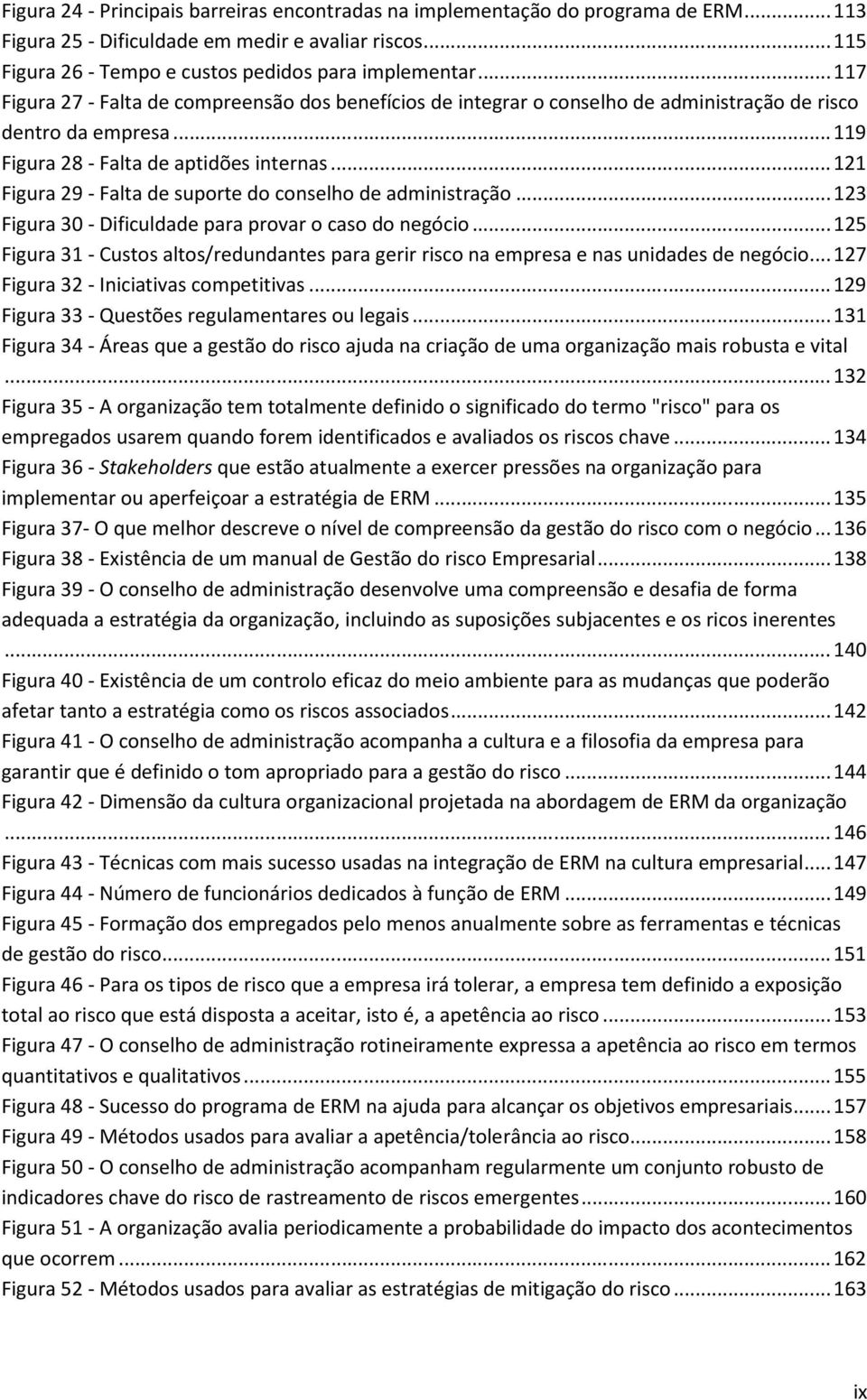 .. 121 Figura 29 - Falta de suporte do conselho de administração... 123 Figura 30 - Dificuldade para provar o caso do negócio.