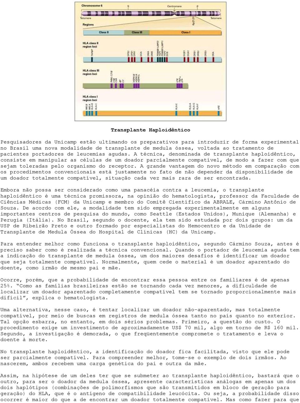 A técnica, denominada de transplante haploidêntico, consiste em manipular as células de um doador parcialmente compatível, de modo a fazer com que sejam toleradas pelo organismo do receptor.