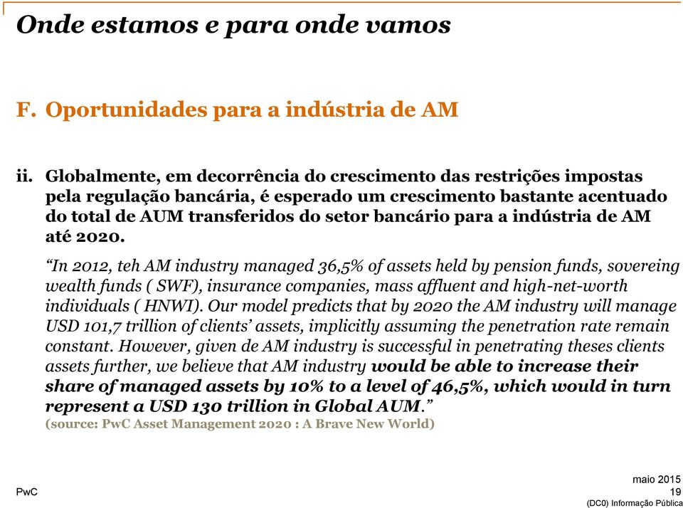 indústria de AM até 2020.