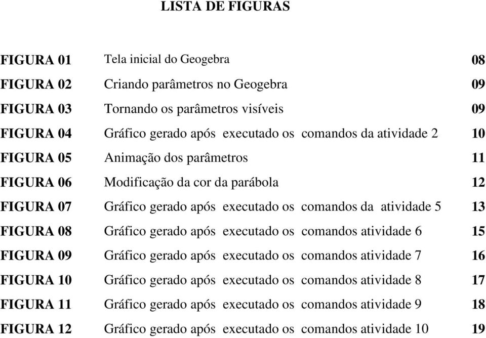 atividade 5 13 FIGURA 08 Gráfico gerado após executado os comandos atividade 6 15 FIGURA 09 Gráfico gerado após executado os comandos atividade 7 16 FIGURA 10 Gráfico gerado