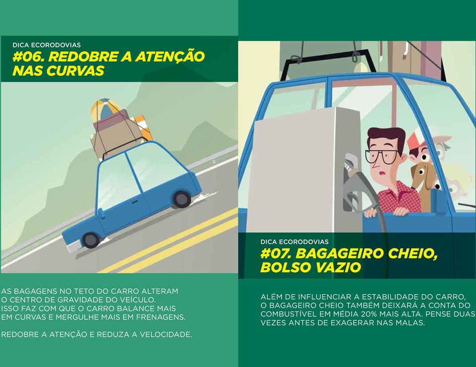 Isso faz com que o carro balance mais em curvas e mergulhe mais em frenagens.