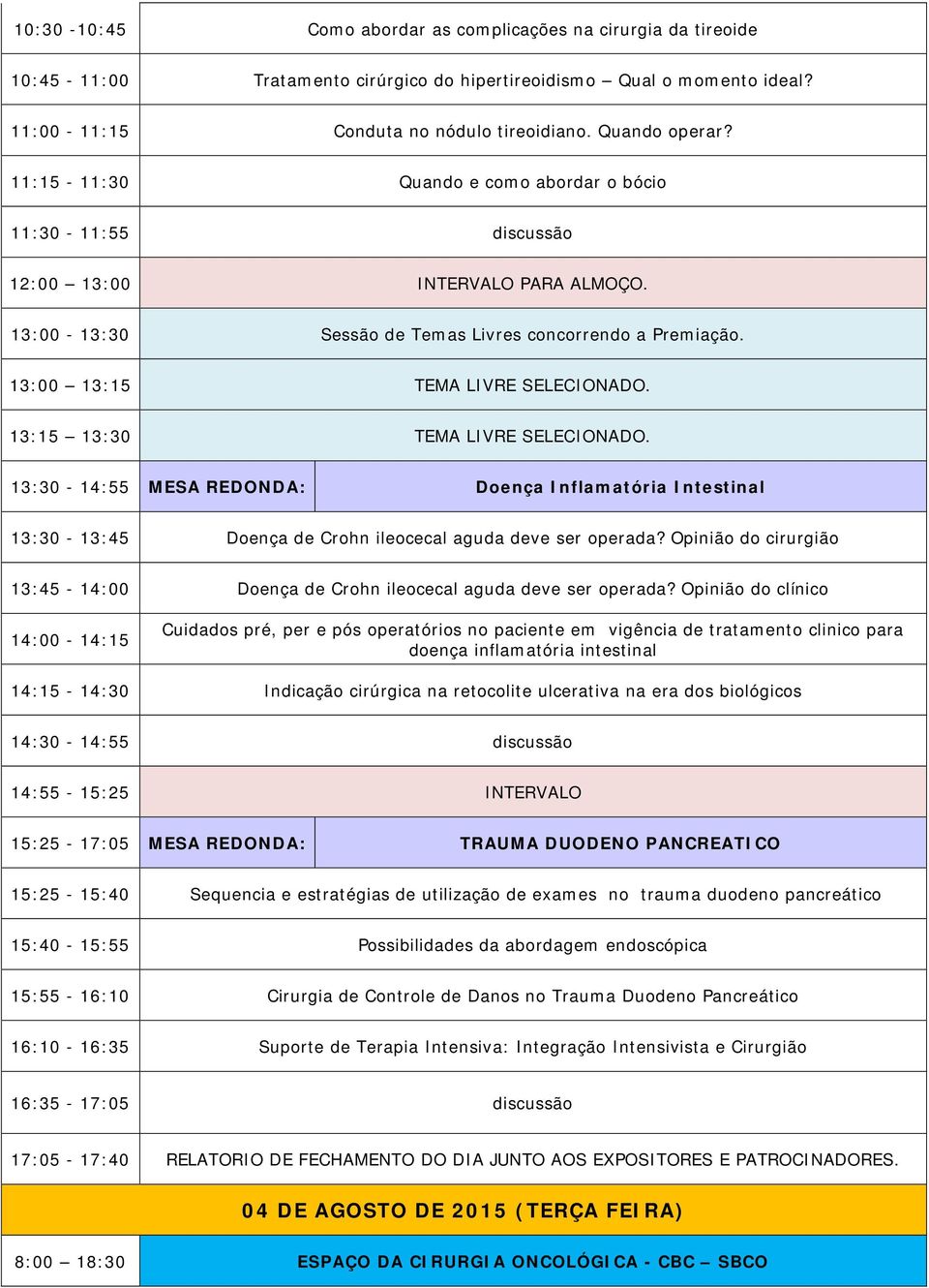 Opinião do cirurgião 13:45-14:00 Doença de Crohn ileocecal aguda deve ser operada?