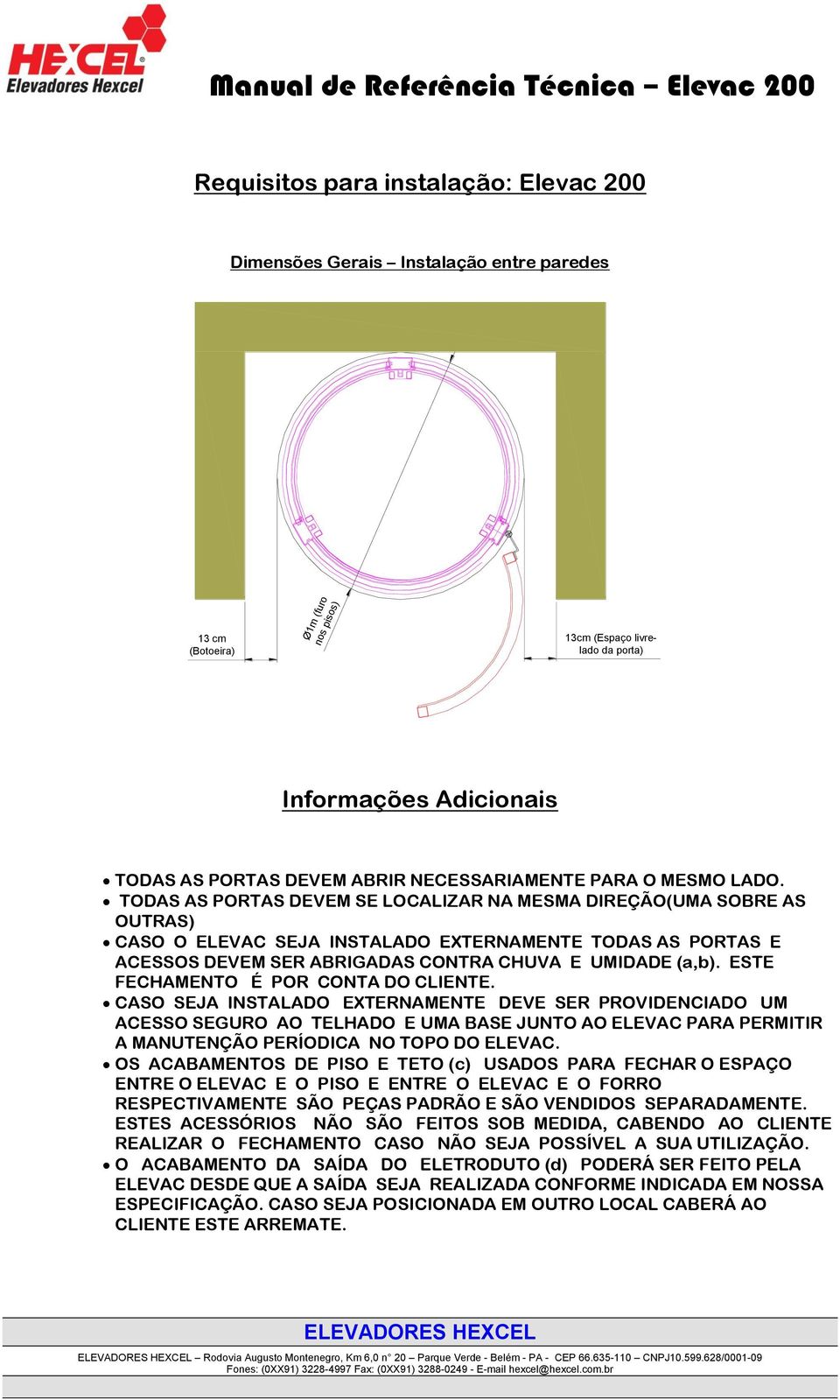 ESTE FECHAMENTO É POR CONTA DO CLIENTE.