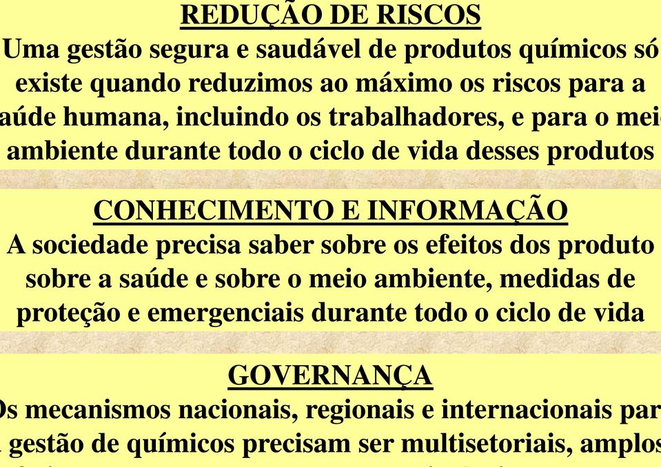 precisa saber sobre os efeitos dos produto sobre a saúde e sobre o meio ambiente, medidas de proteção e emergenciais durante todo o