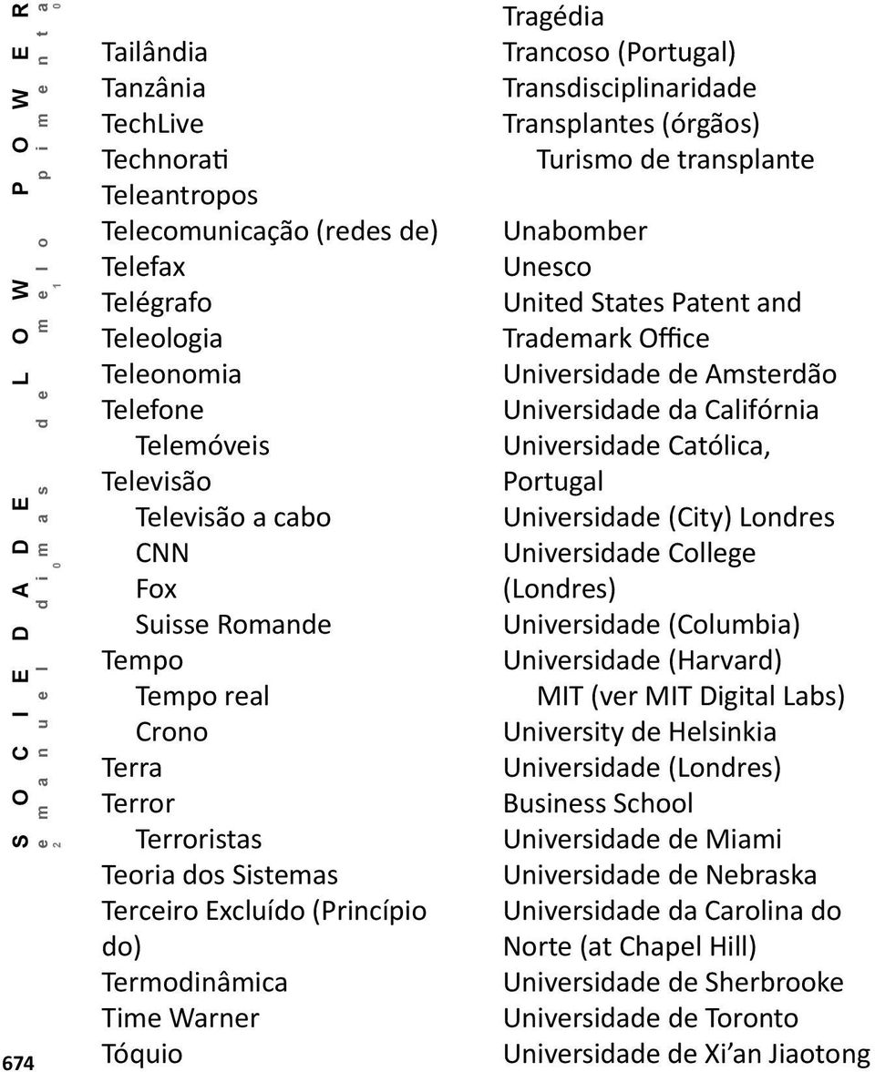 (órgãos) Turismo de transplante Unabomber Unesco United States Patent and Trademark Office Universidade de Amsterdão Universidade da Califórnia Universidade Católica, Portugal Universidade (City)