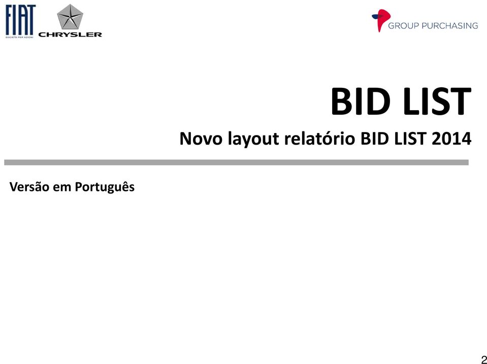 BID LIST 2014