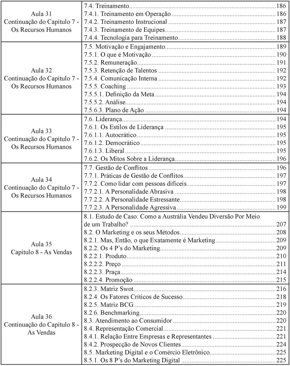 ..192 7.5.4. Comunicação Interna...192 7.5.5. Coaching...193 7.5.5.1. Definição da Meta...194 7.5.5.2. Análise...194 7.5.6.3. Plano de Ação...194 7.6. Liderança...194 7.6.1. Os Estilos de Liderança.