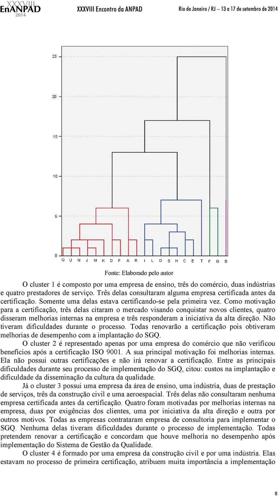 Como motivação para a certificação, três delas citaram o mercado visando conquistar novos clientes, quatro disseram melhorias internas na empresa e três responderam a iniciativa da alta direção.