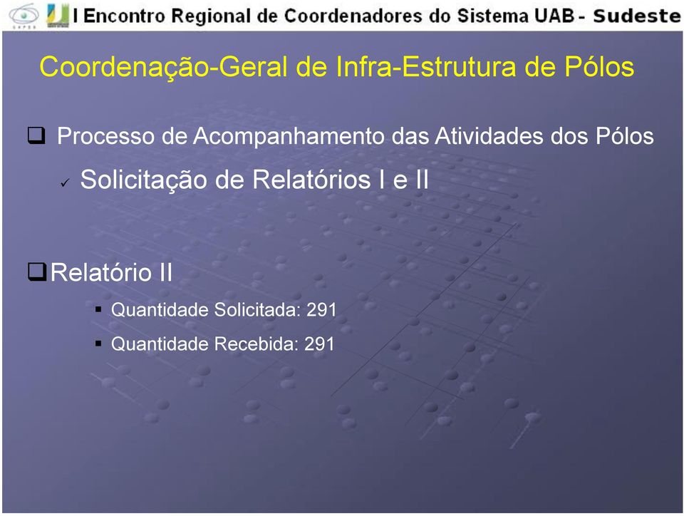 Relatórios I e II Relatório II