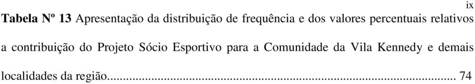 contribuição do Projeto Sócio Esportivo para a