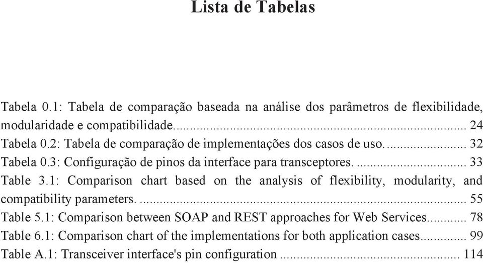 1: Comparison chart based on the analysis of flexibility, modularity, and compatibility parameters.... 55 Table 5.