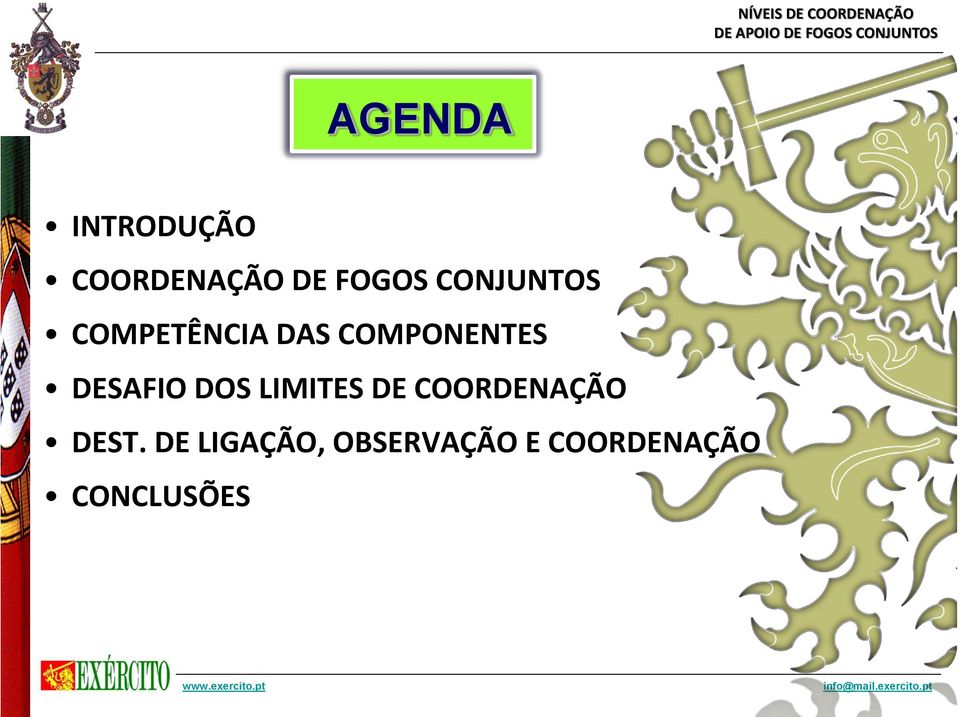 DESAFIO DOS LIMITES DE COORDENAÇÃO DEST.