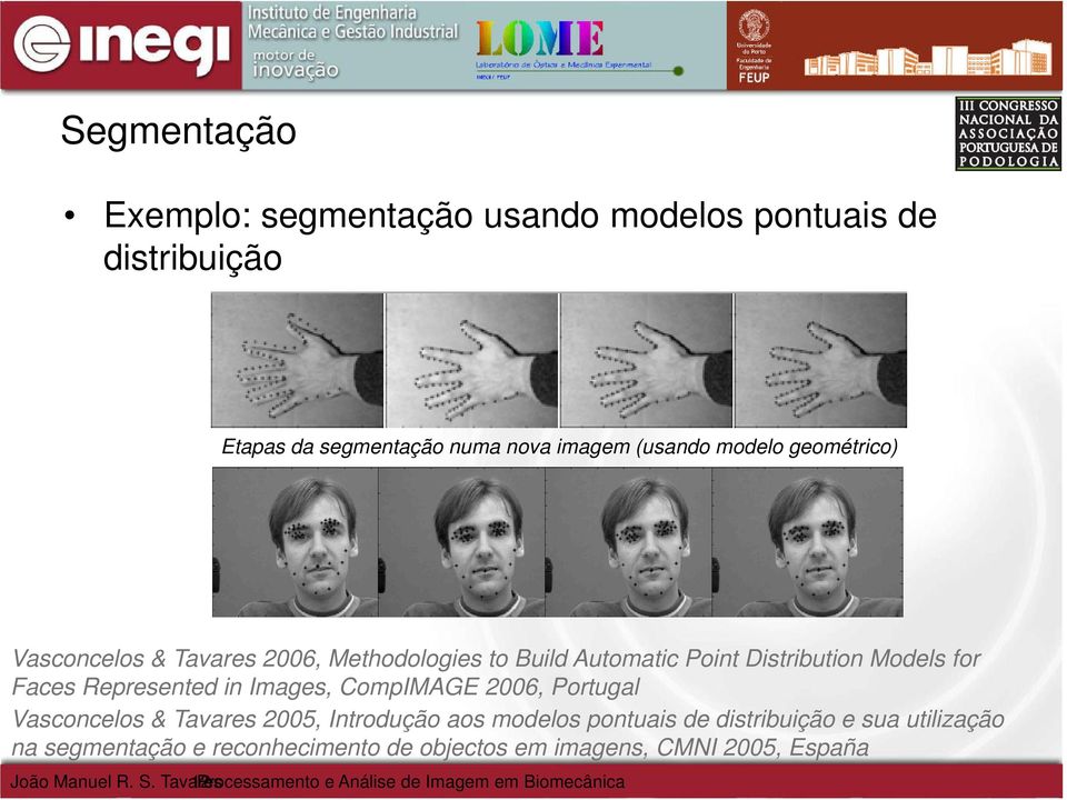 CompIMAGE 2006, Portugal Vasconcelos & Tavares 2005, Introdução aos modelos pontuais de distribuição e sua utilização na