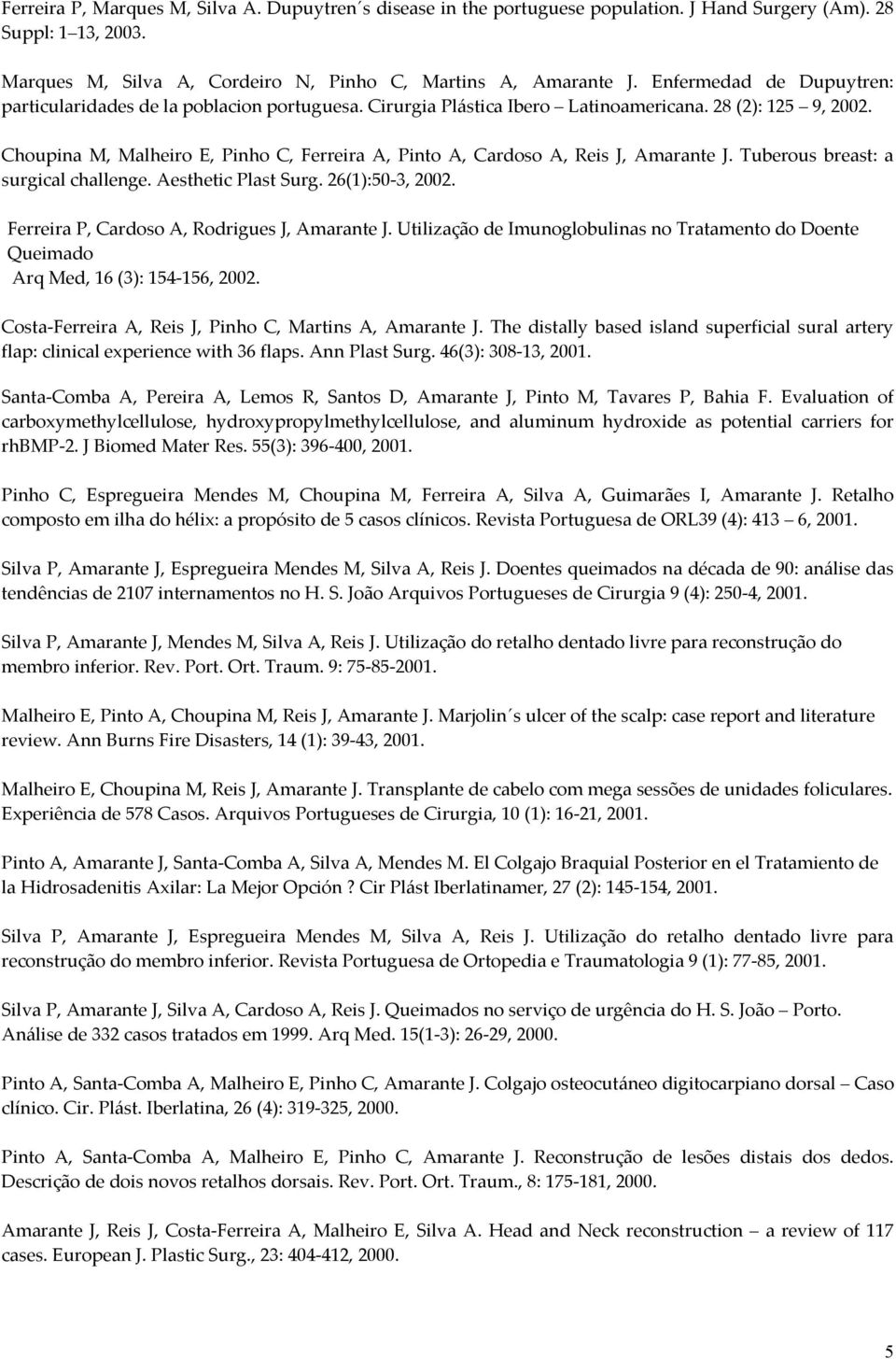 Choupina M, Malheiro E, Pinho C, Ferreira A, Pinto A, Cardoso A, Reis J, Amarante J. Tuberous breast: a surgical challenge. Aesthetic Plast Surg. 26(1):50-3, 2002.