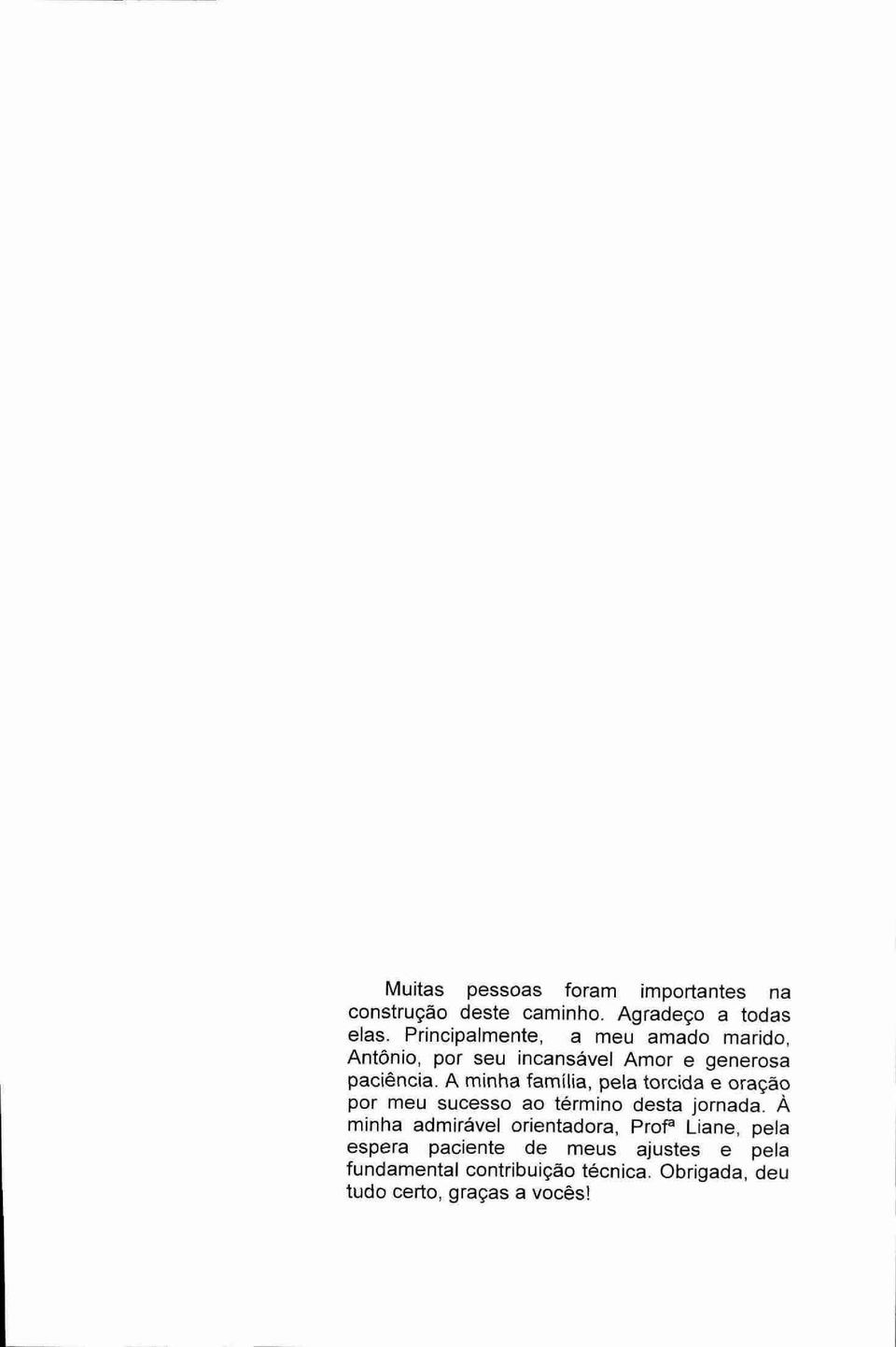 A minha família, pela torcida e oração por meu sucesso ao término desta jornada.