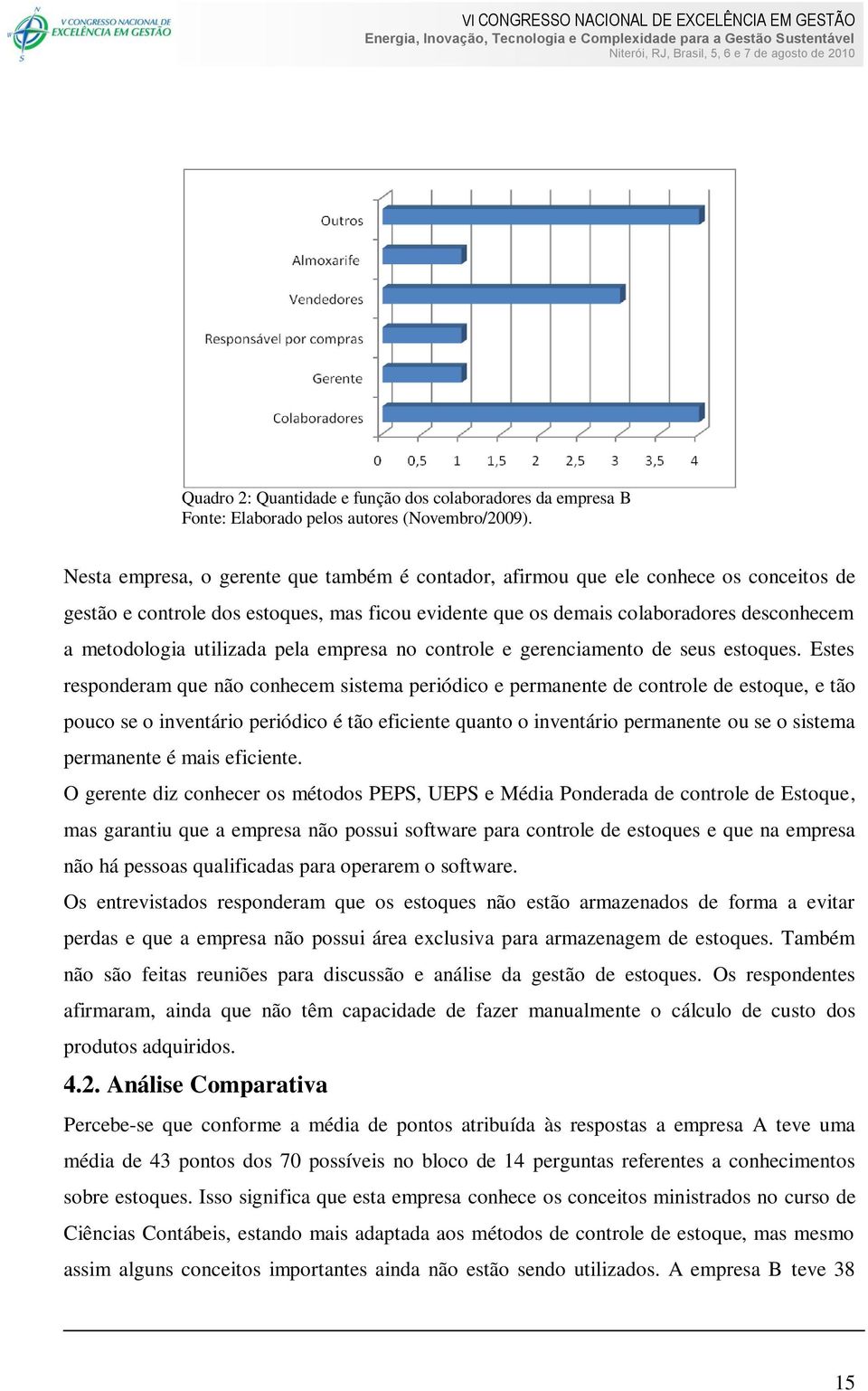 utilizada pela empresa no controle e gerenciamento de seus estoques.