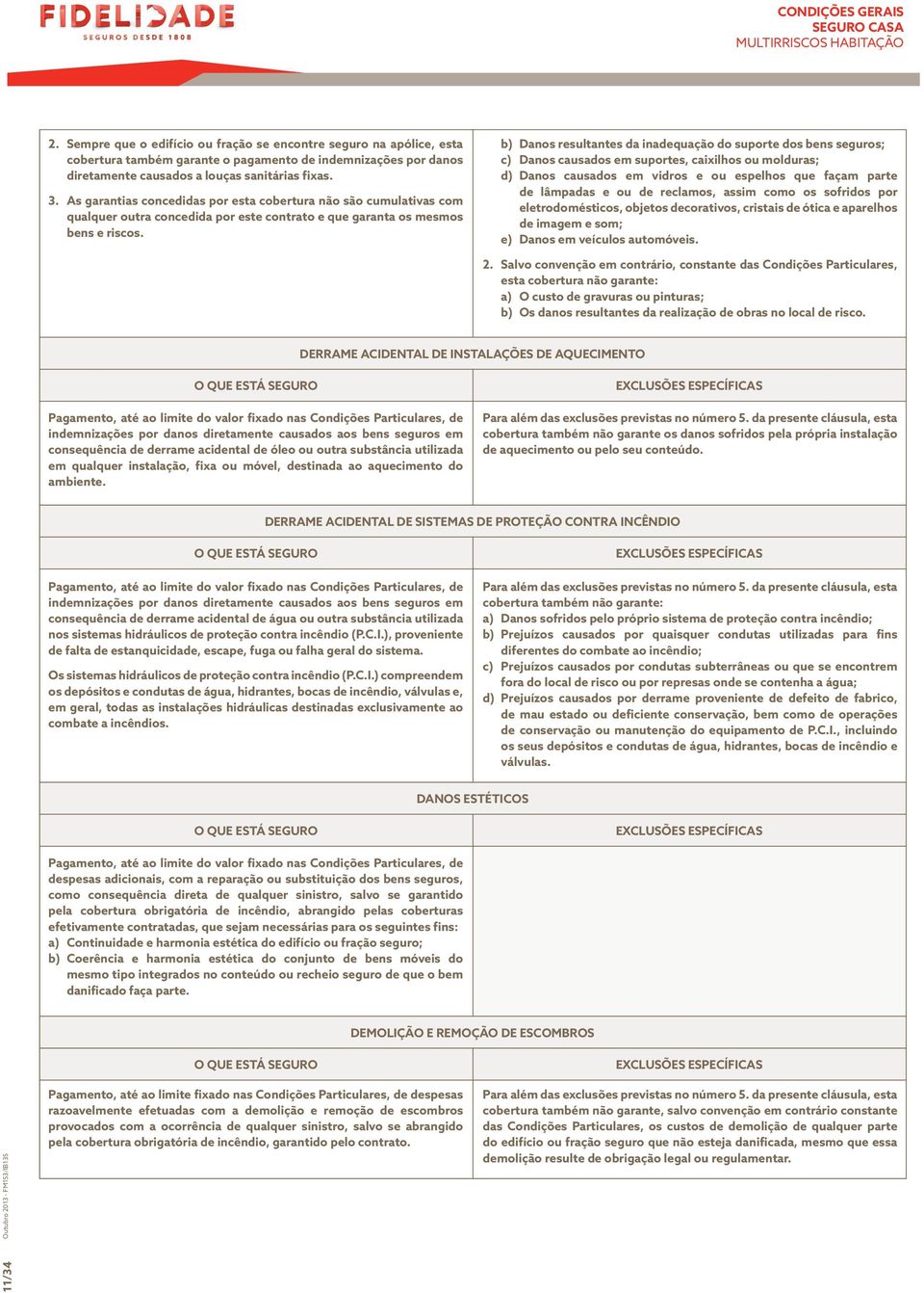 b) Danos resultantes da inadequação do suporte dos bens seguros; c) Danos causados em suportes, caixilhos ou molduras; d) Danos causados em vidros e ou espelhos que façam parte de lâmpadas e ou de