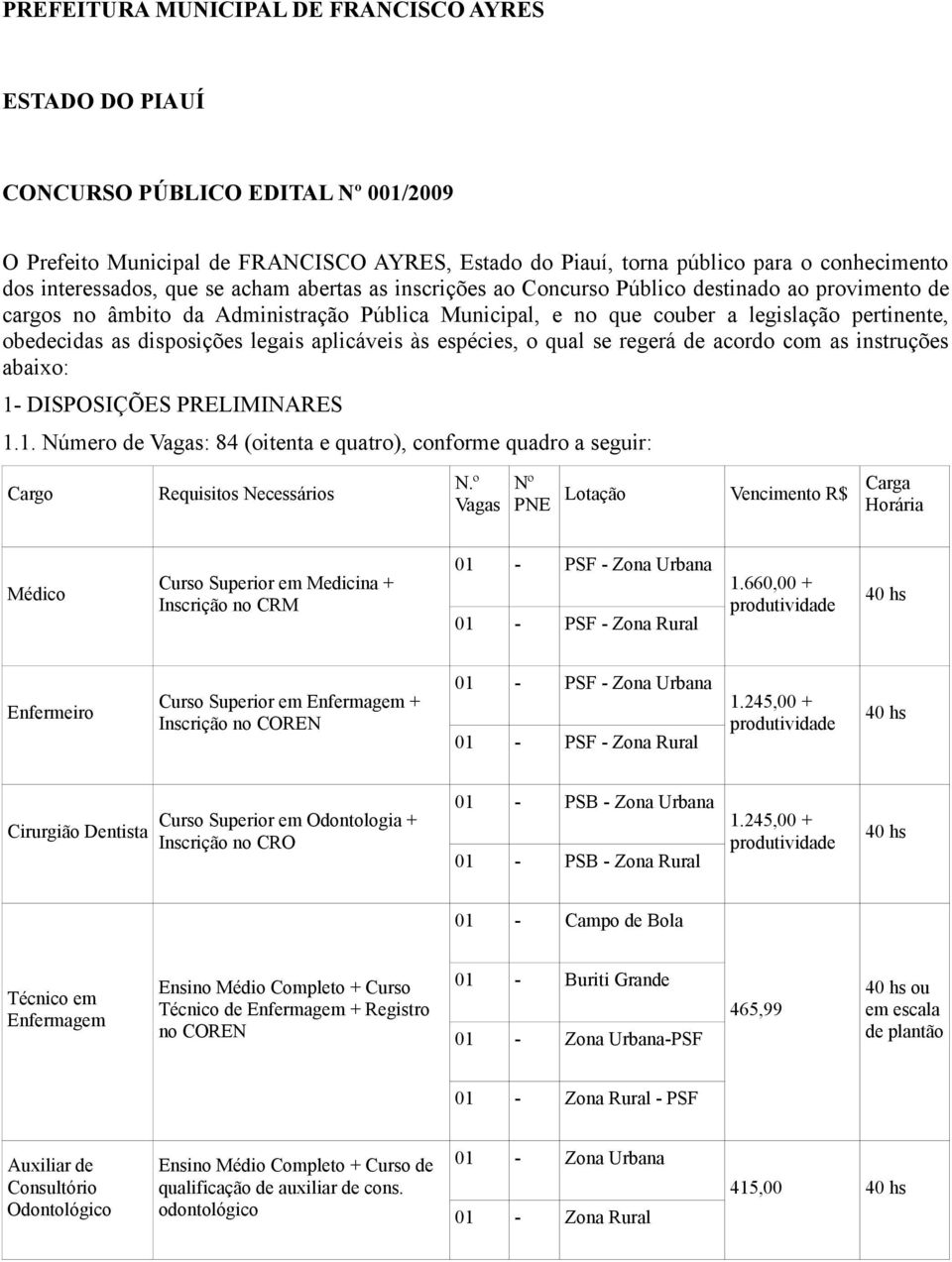 obedecidas as disposições legais aplicáveis às espécies, o qual se regerá de acordo com as instruções abaixo: 1-