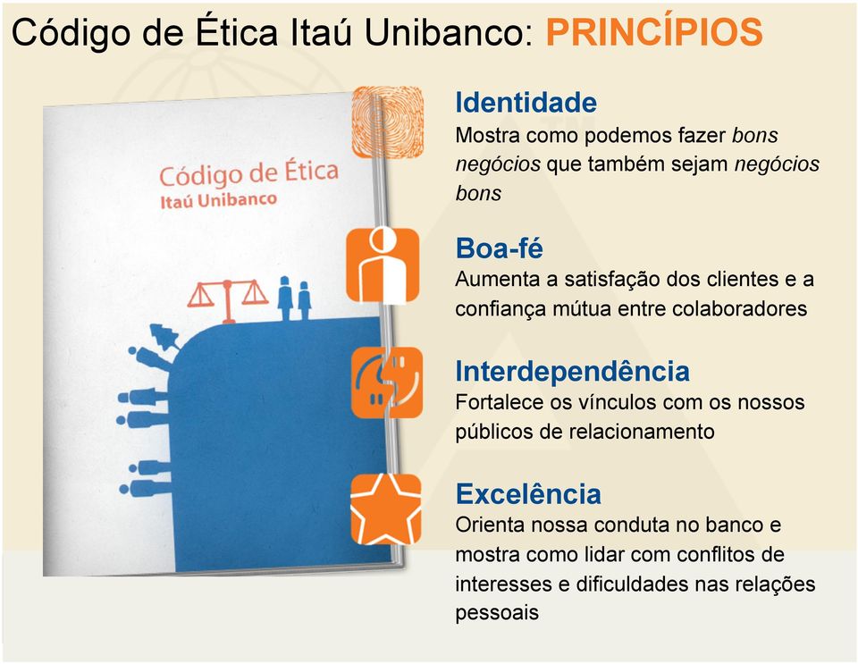 colaboradores Interdependência Fortalece os vínculos com os nossos públicos de relacionamento