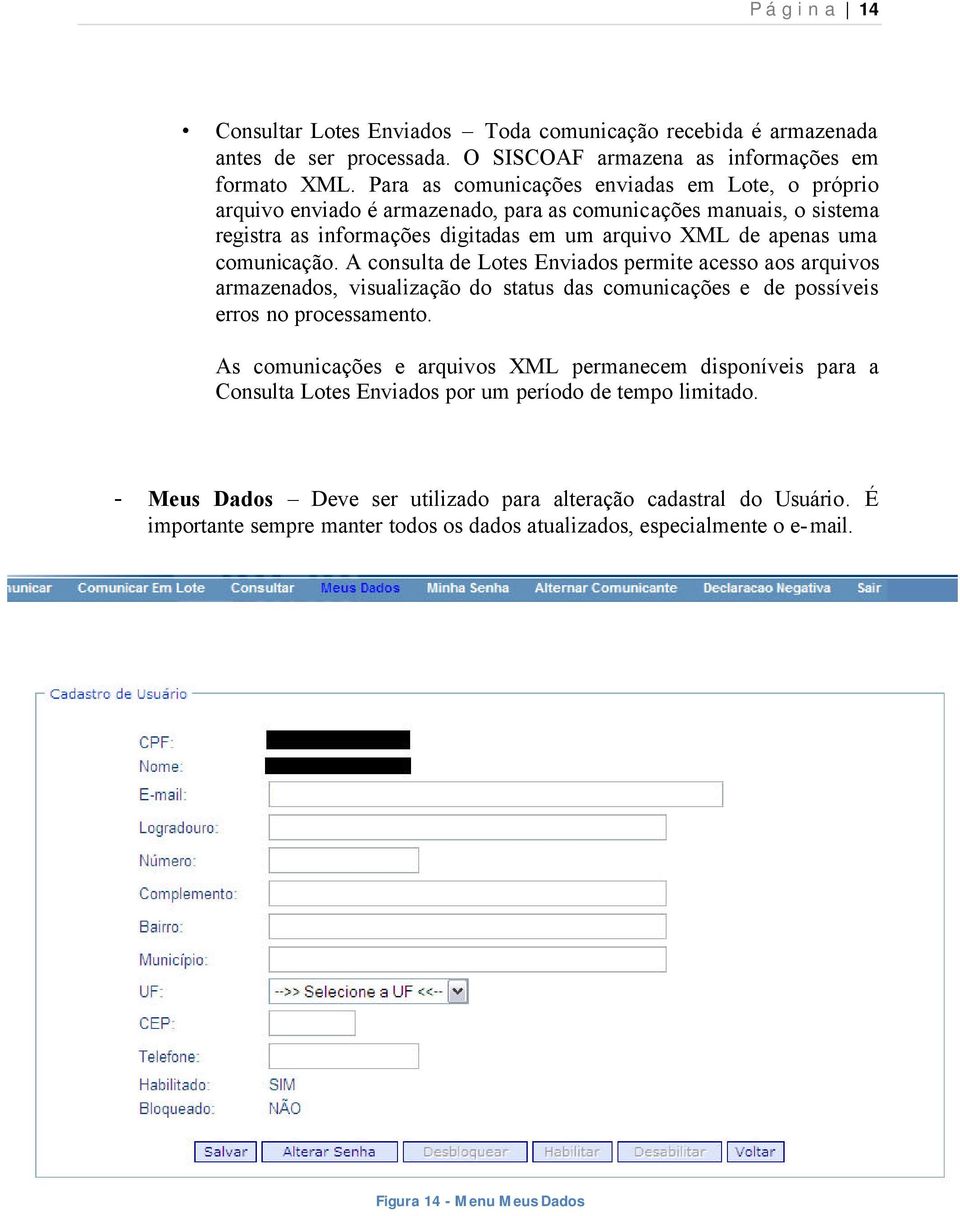 A consulta de Lotes Enviados permite acesso aos arquivos armazenados, visualização do status das comunicações e de possíveis erros no processamento.