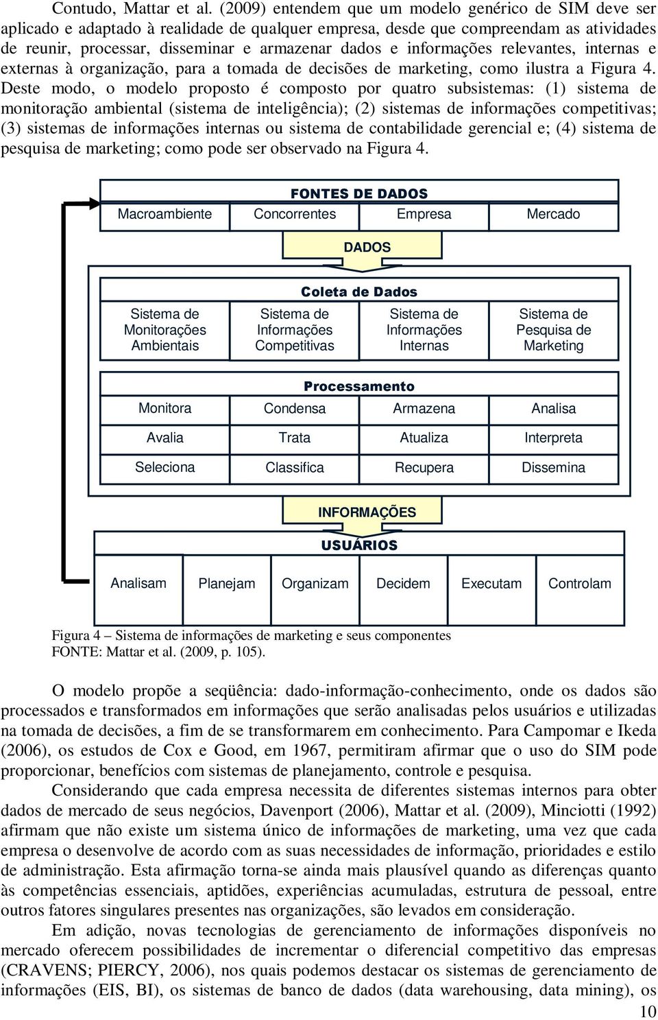 informações relevantes, internas e externas à organização, para a tomada de decisões de marketing, como ilustra a Figura 4.