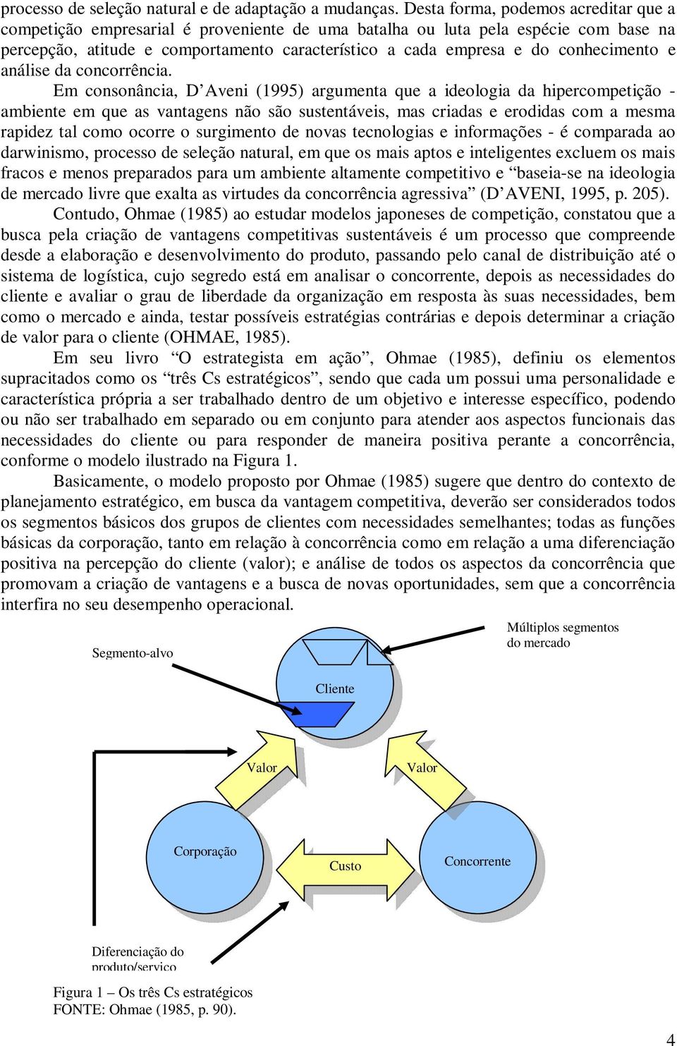 conhecimento e análise da concorrência.