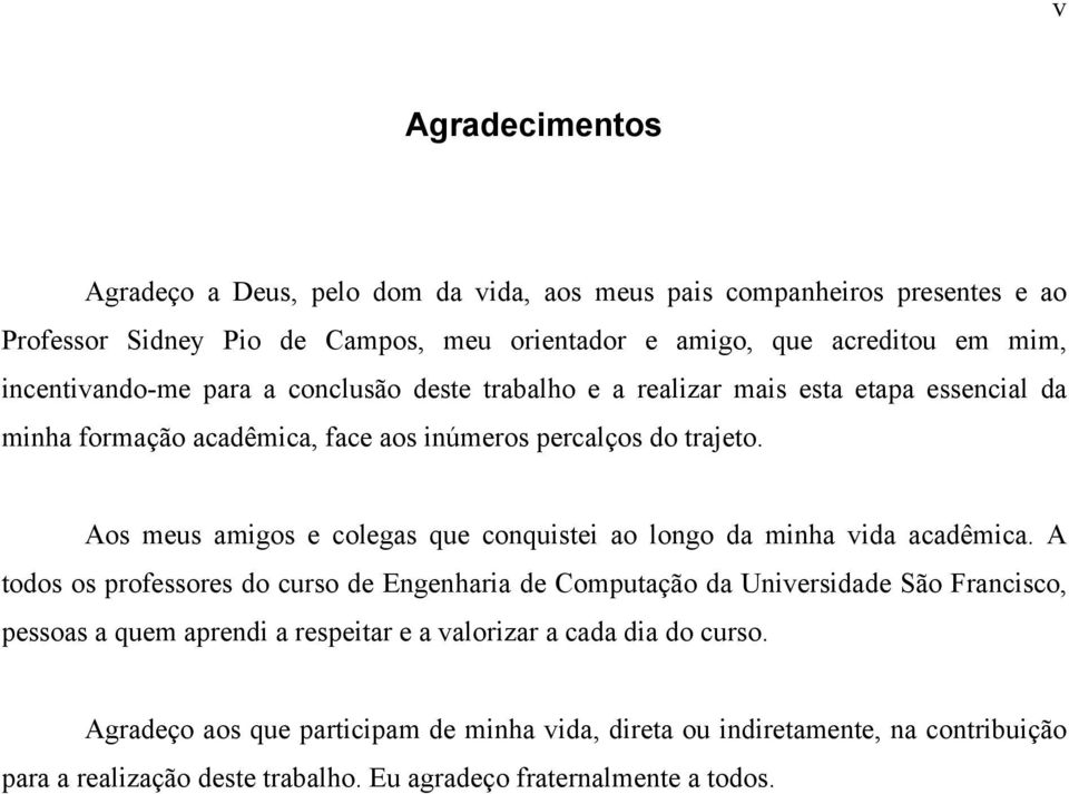 Aos meus amigos e colegas que conquistei ao longo da minha vida acadêmica.