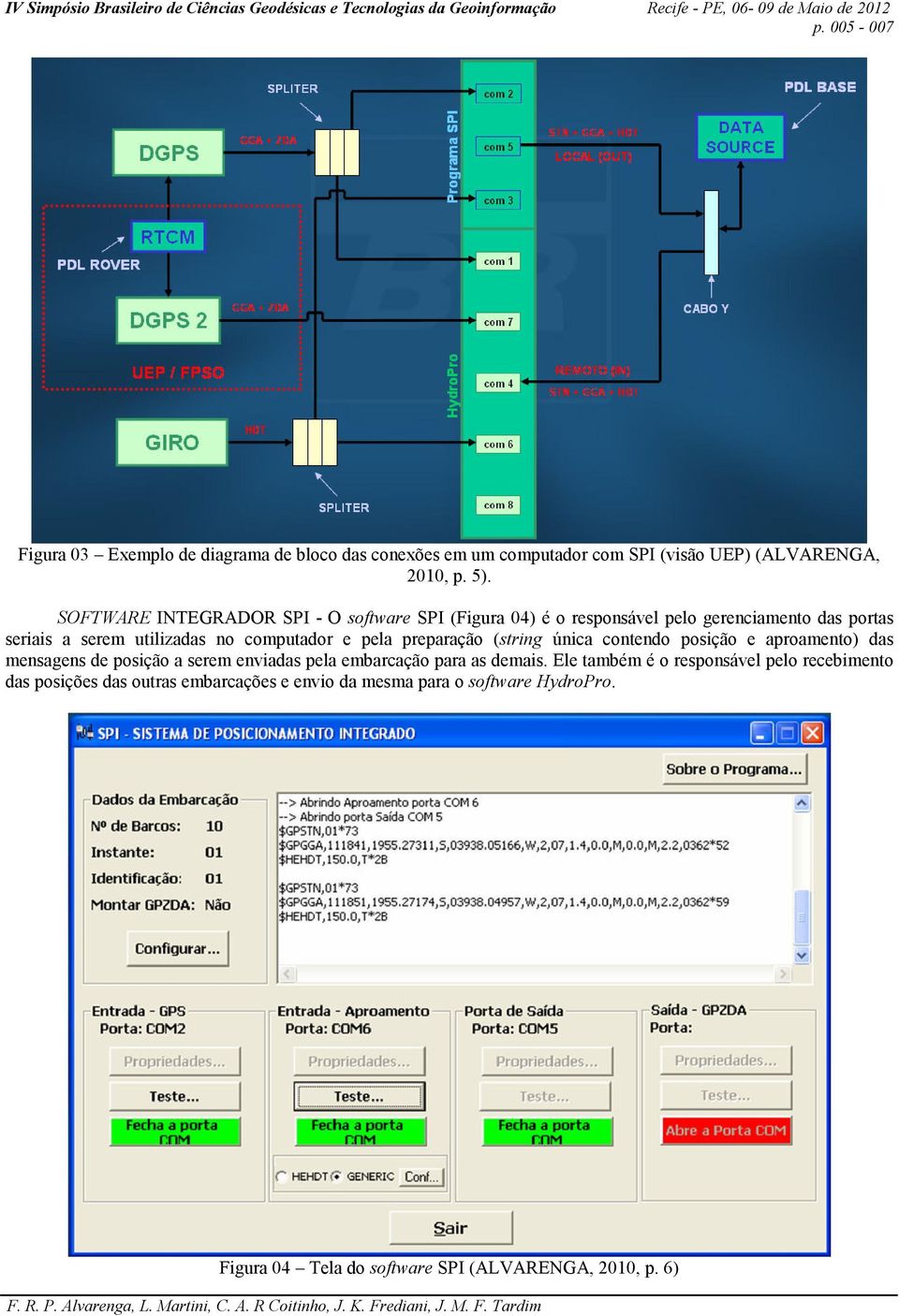 pela preparação (string única contendo posição e aproamento) das mensagens de posição a serem enviadas pela embarcação para as demais.