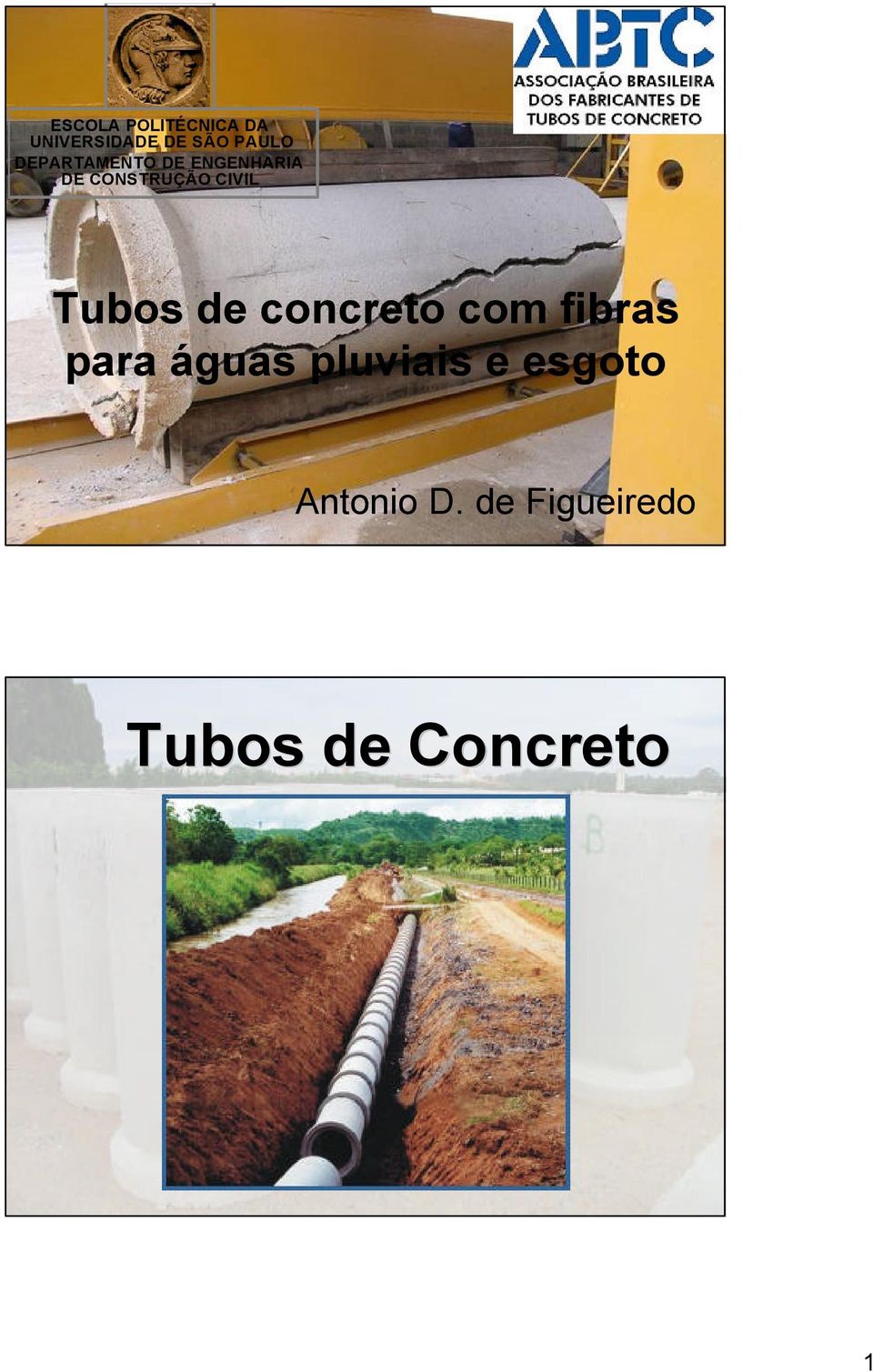 Tubos de concreto com fibras para águas pluviais