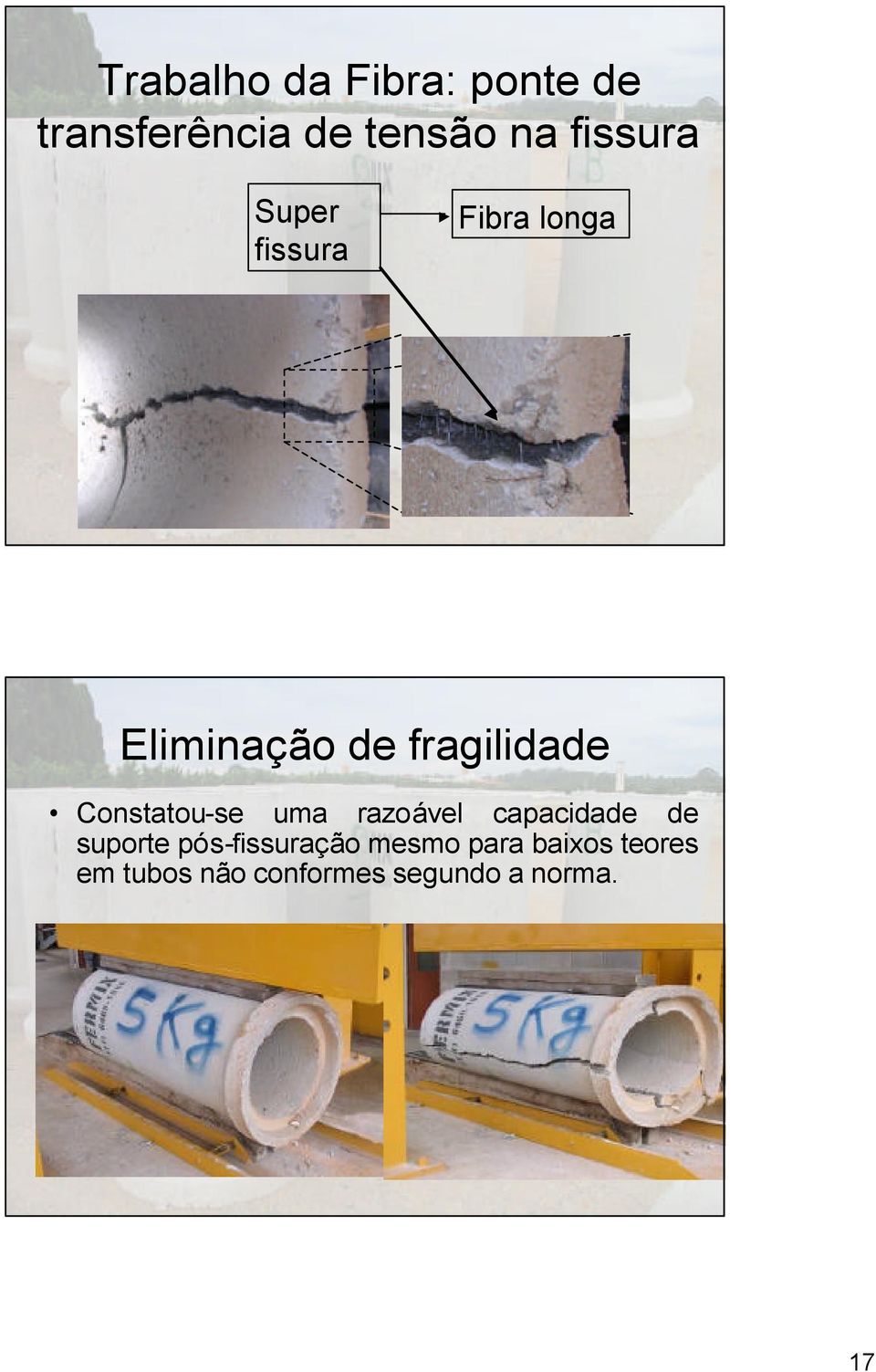 Constatou-se uma razoável capacidade de suporte