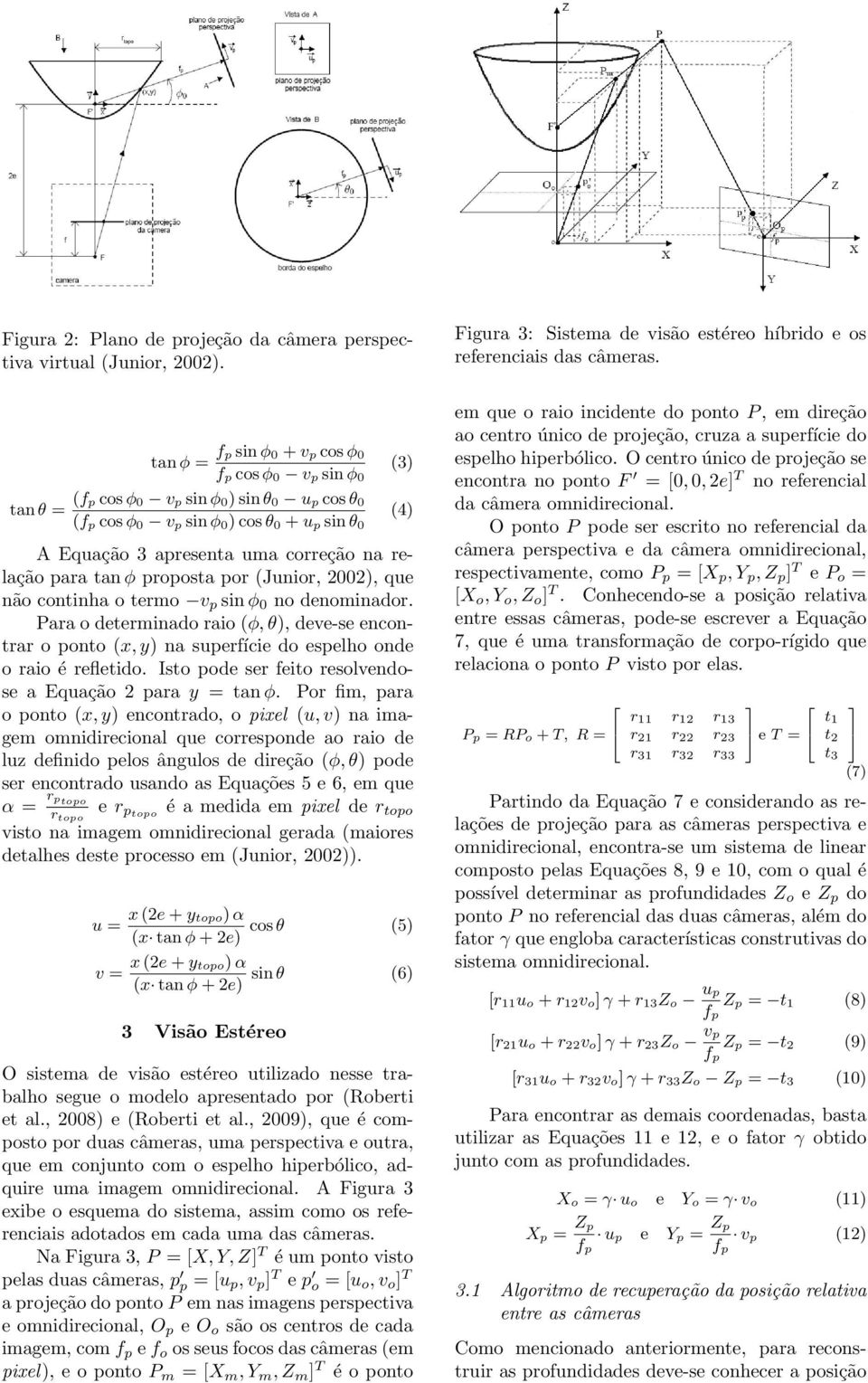 tan φ proposta por (Junior, 00, que não continha o termo v p sin φ 0 no denominador. Para o determinado raio (φ, θ, deve-se encontrar o ponto (x, y na superfície do espelho onde o raio é refletido.