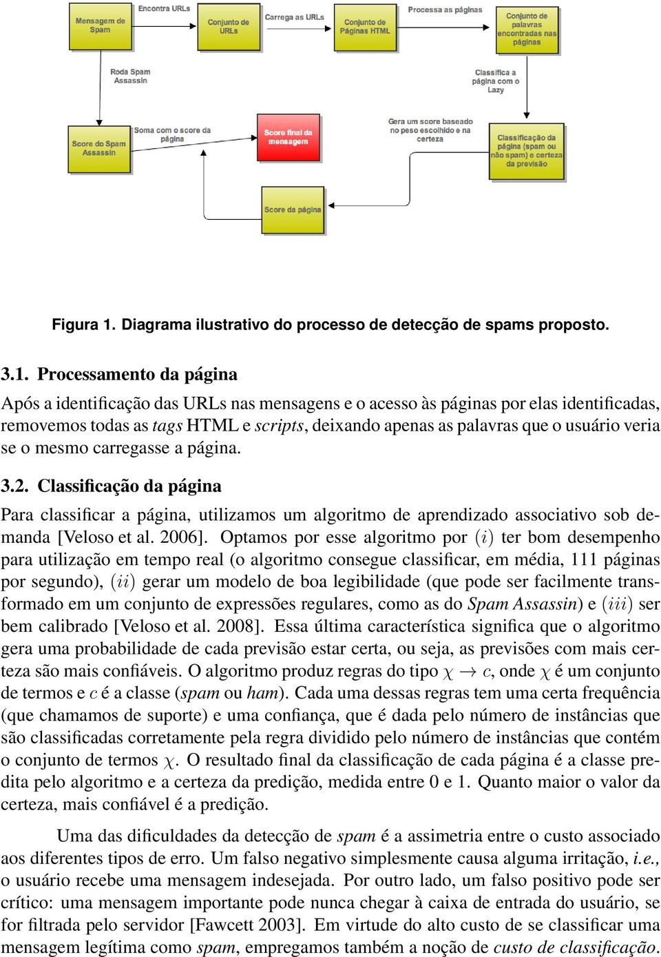 Processamento da página Após a identificação das URLs nas mensagens e o acesso às páginas por elas identificadas, removemos todas as tags HTML e scripts, deixando apenas as palavras que o usuário