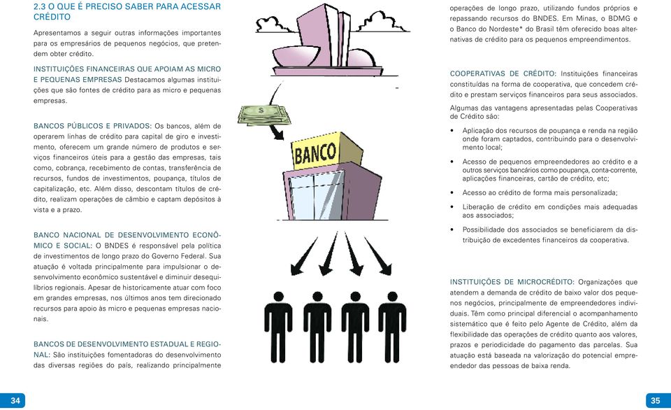 Bancos públicos e privados: Os bancos, além de operarem linhas de crédito para capital de giro e investimento, oferecem um grande número de produtos e serviços financeiros úteis para a gestão das