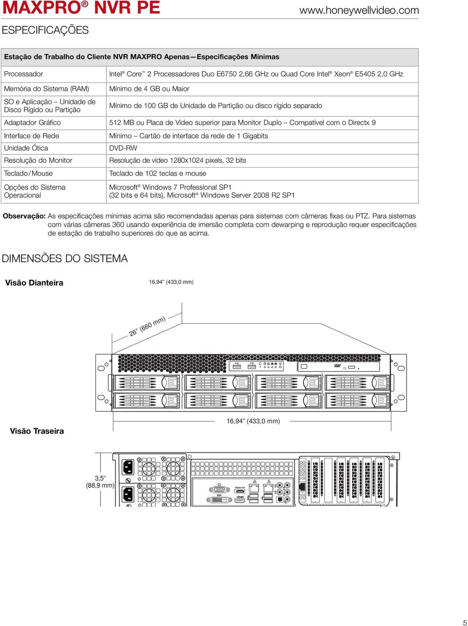 superior para Monitor Duplo Compatível com o Directx 9 Interface de Rede Unidade Ótica Resolução do Monitor Teclado/ Mouse Opções do Sistema Operacional Mínimo Cartão de interface da rede de 1