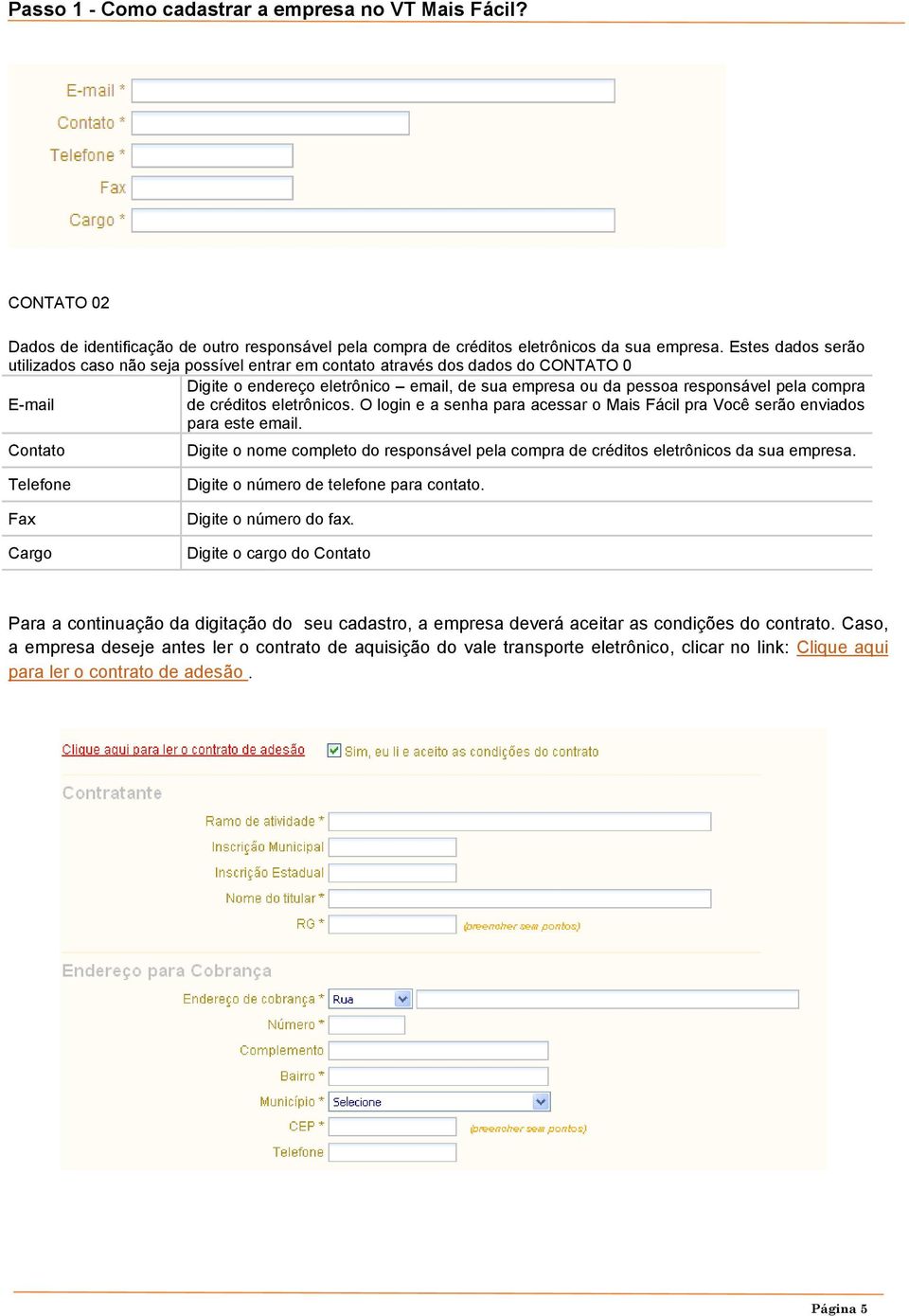 créditos eletrônicos. O login e a senha para acessar o Mais Fácil pra Você serão enviados para este email.