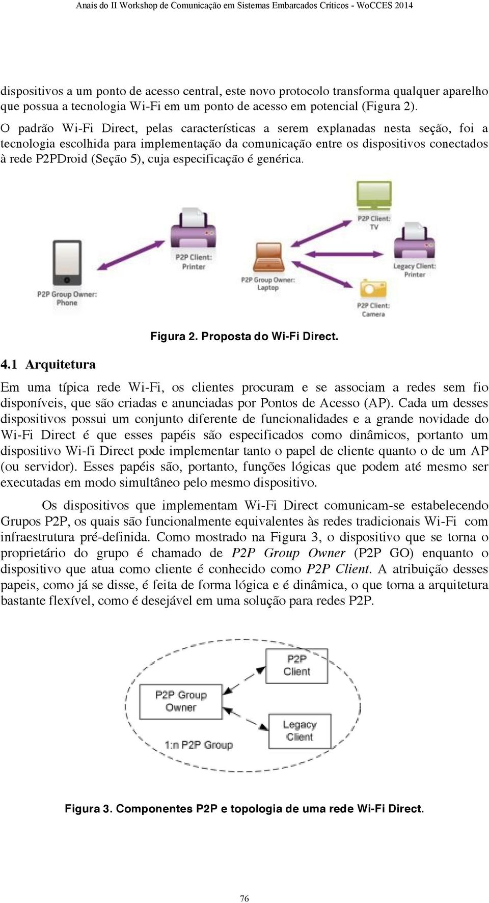 cuja especificação é genérica. 4.1 Arquitetura Figura 2. Proposta do Wi-Fi Direct.