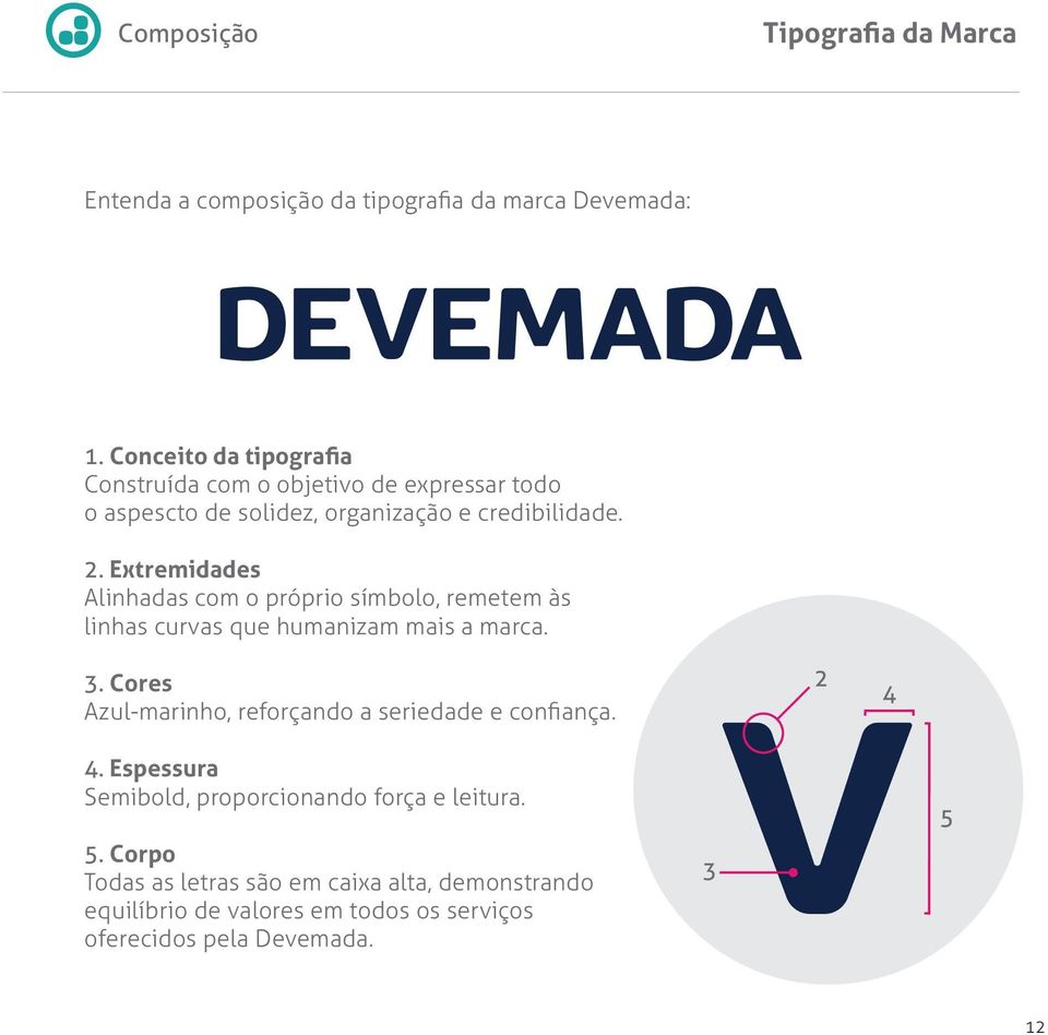 Extremidades Alinhadas com o próprio símbolo, remetem às linhas curvas que humanizam mais a marca. 3.