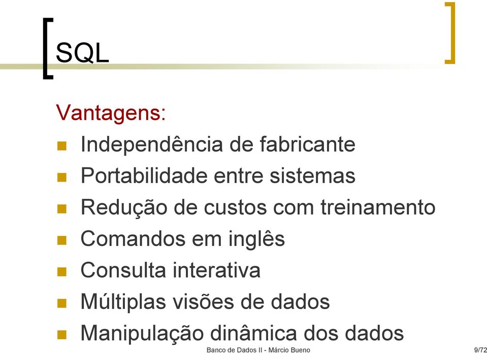 treinamento Comandos em inglês Consulta interativa