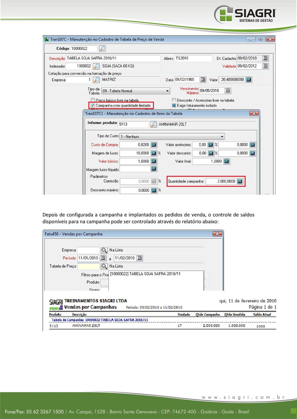 controle de saldos disponíveis para na