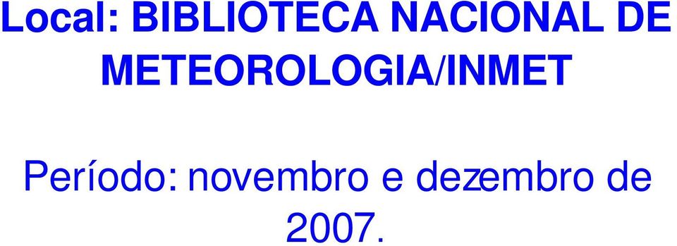 METEOROLOGIA/INMET