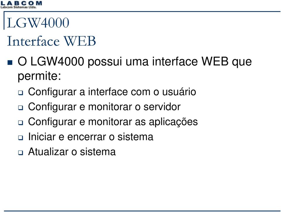 Configurar e monitorar o servidor Configurar e monitorar