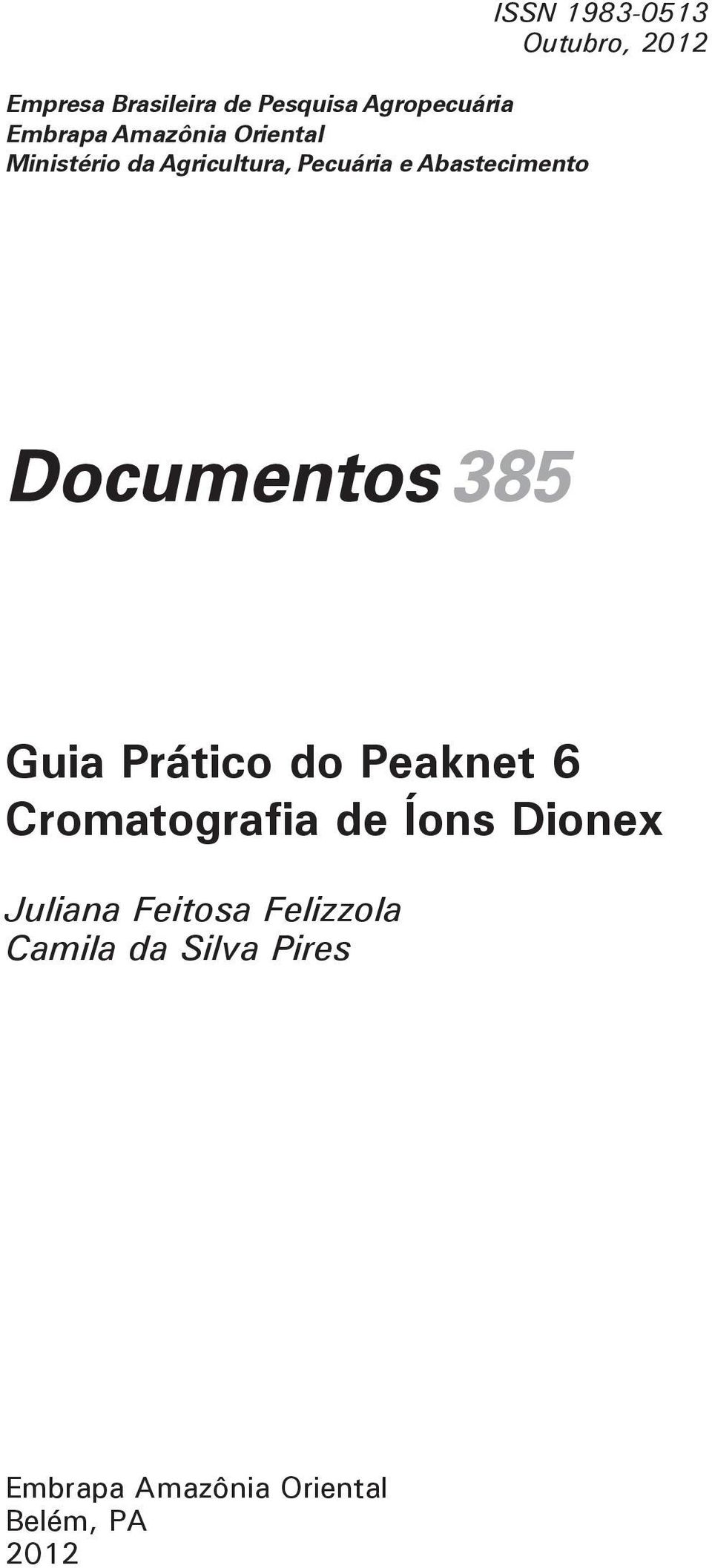 2012 Documentos 385 Guia Prático do Peaknet 6 Cromatografia de Íons Dionex