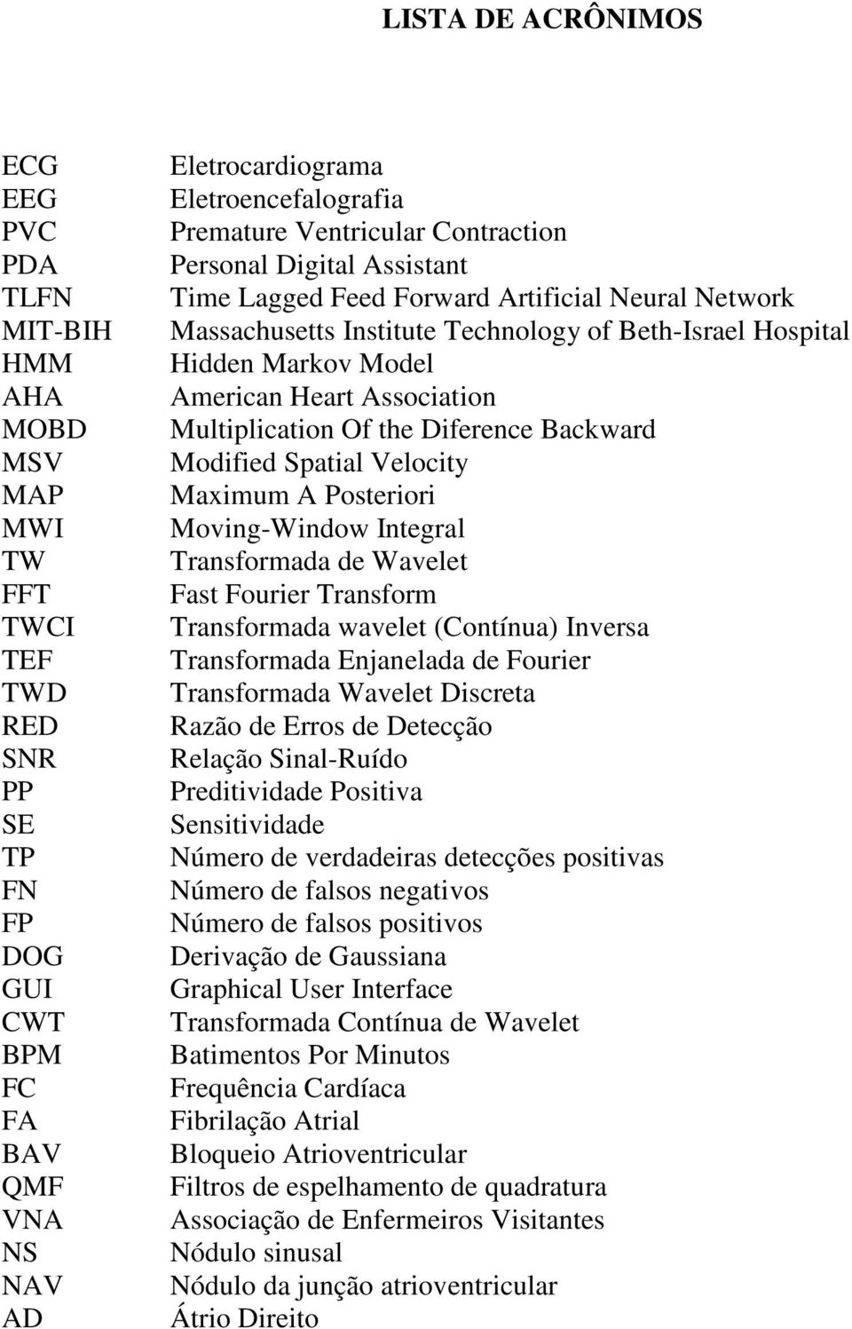 Heart Association Multiplication Of the Diference Backward Modified Spatial Velocity Maximum A Posteriori Moving-Window Integral Transformada de Wavelet Fast Fourier Transform Transformada wavelet