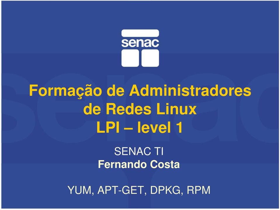 Linux LPI level 1 SENAC