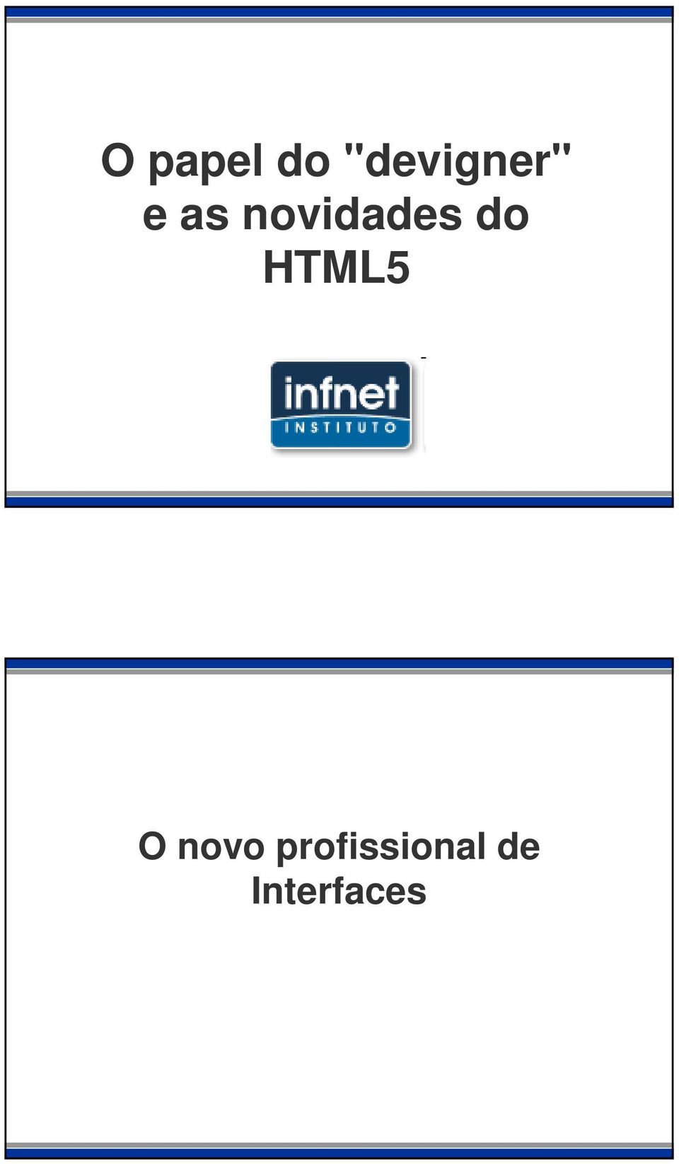 novidades do HTML5