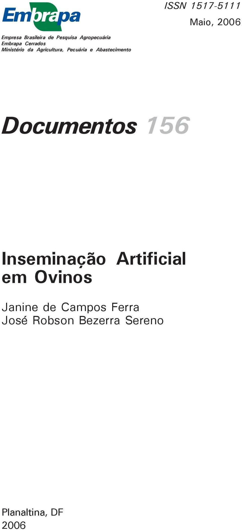 Pecuária e Abastecimento Documentos 156 Inseminação Artificial